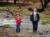 magicmomma > Emily and Hunter, my niece and nephew.  Standing in the creek on Sam's farm in Va.  This creek is in a cow pasture and runs on down to form the drops of Cypress Falls.  This was Emily's first hike and Hunter's  2nd.  It is part hike/ part bushwhack.
